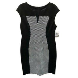 Connected Apparel sleeveless print shift dress 14P